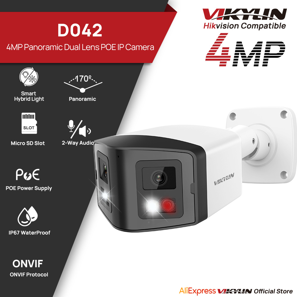 Home Security Lights Outdoors - VIKYLIN 170 ° Telecamera IP di