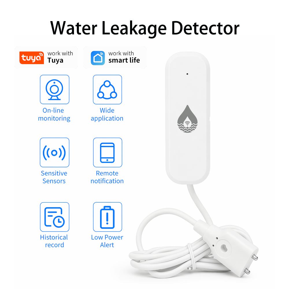 Home Security With Ai - Sensore di Allarme Perdite d'Acqua YFK