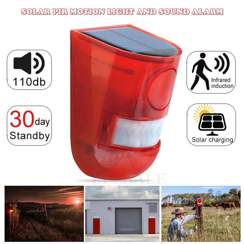 Home Security Lights - Luce di Allarme Solare Impermeabile con