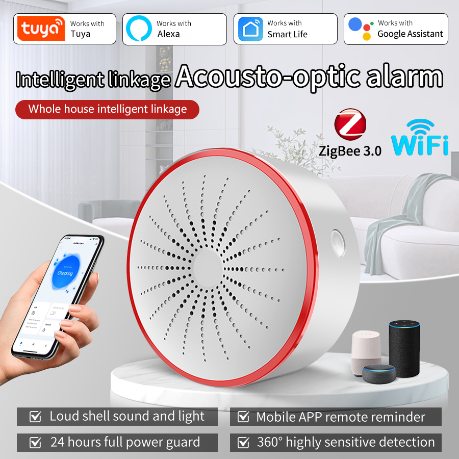 Home Security Lights - Sirena d'Allarme Intelligente Tuya WiFi ZigBee,