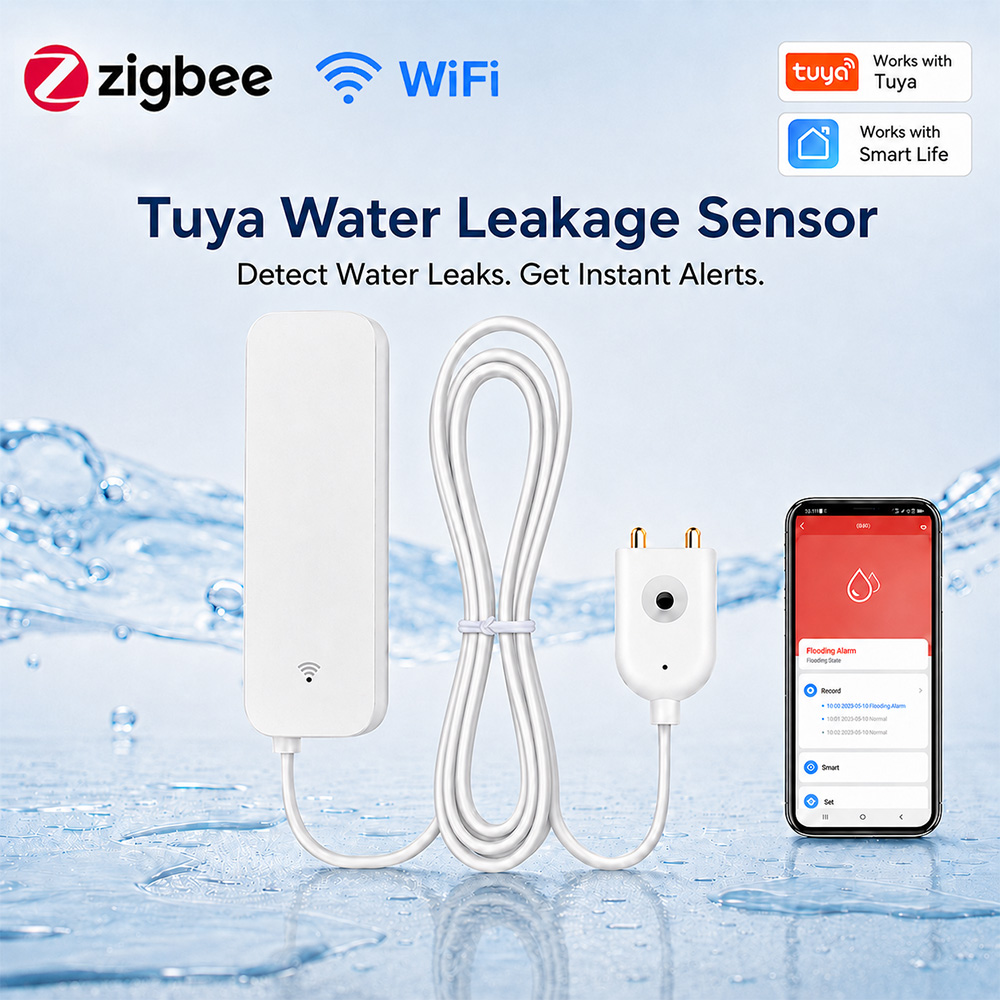 Home Security With Ai - Sensore di perdite d'acqua ZigBee WiFi,