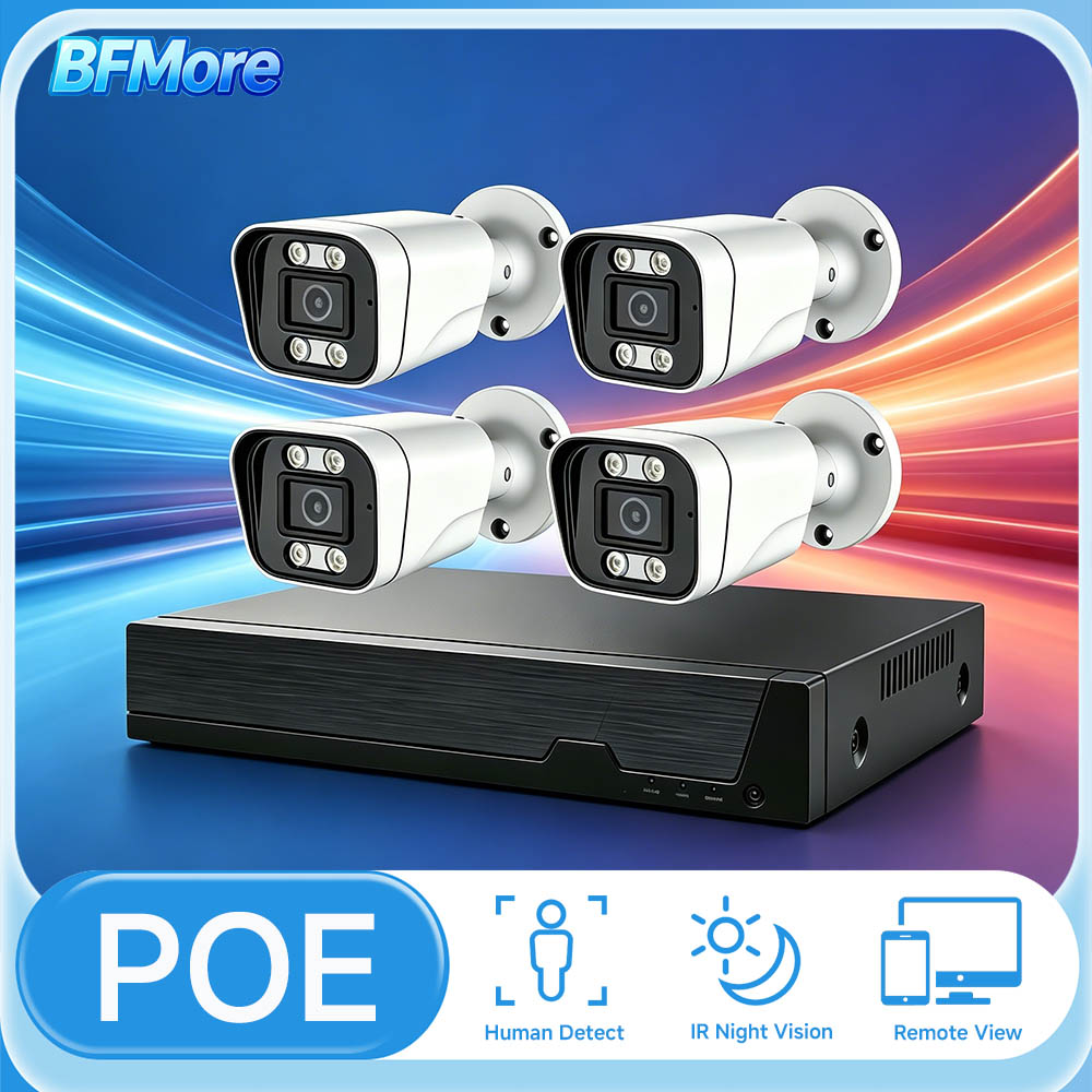 Home Security With Ai - BFMore Kit NVR POE 8CH 8MP