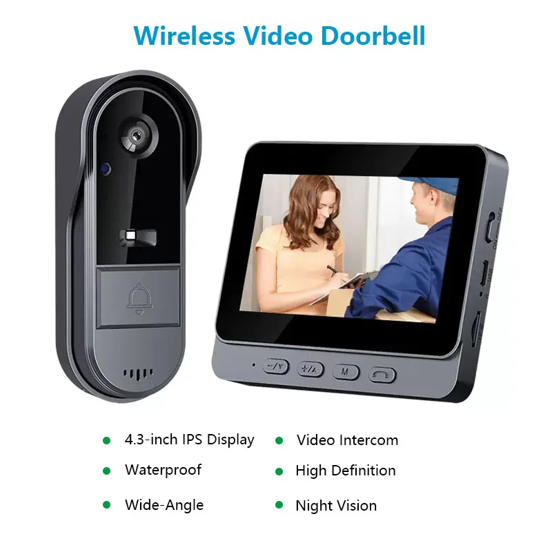 Home Security Lights Outdoors - Campanello Interfono Wireless da Esterno con